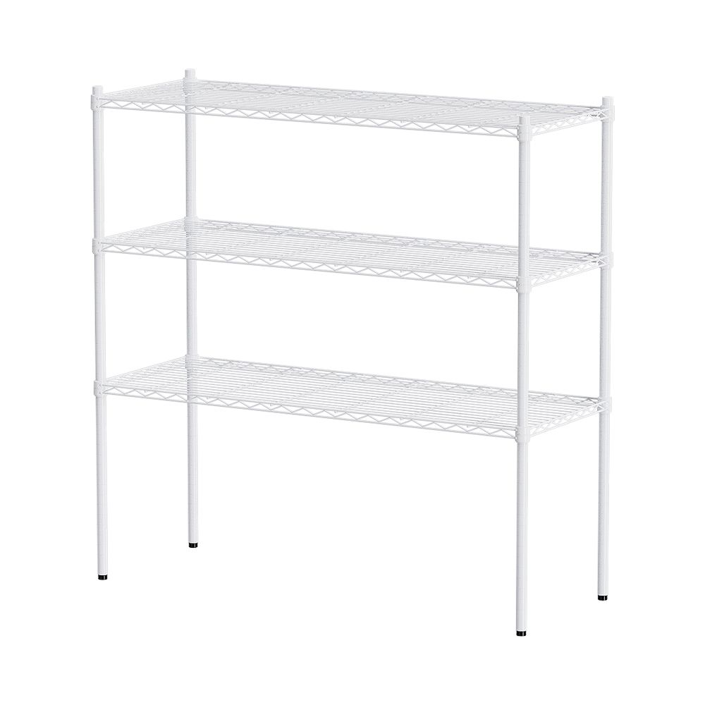【dayneeds】輕型 120x45x120公分 三層波浪架/ 白色