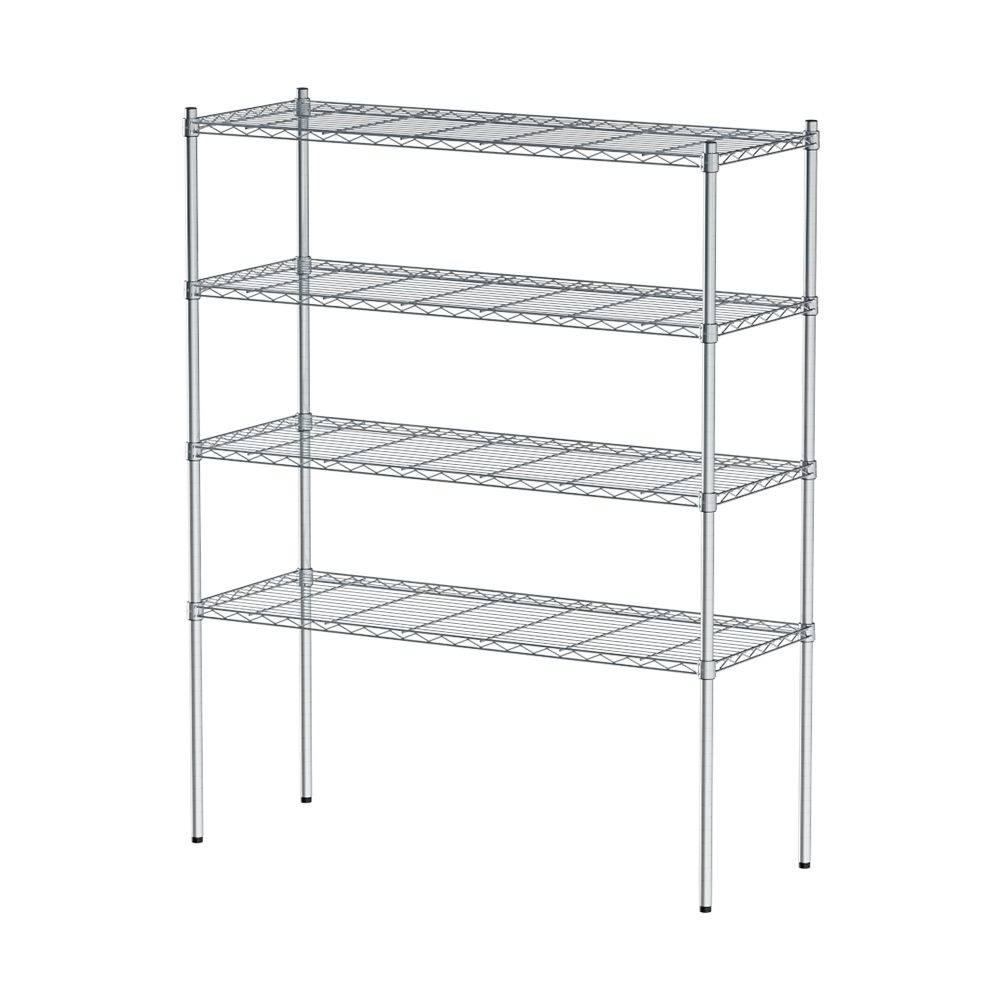 【dayneeds】輕型 120x45x150公分 四層波浪架/ 電鍍