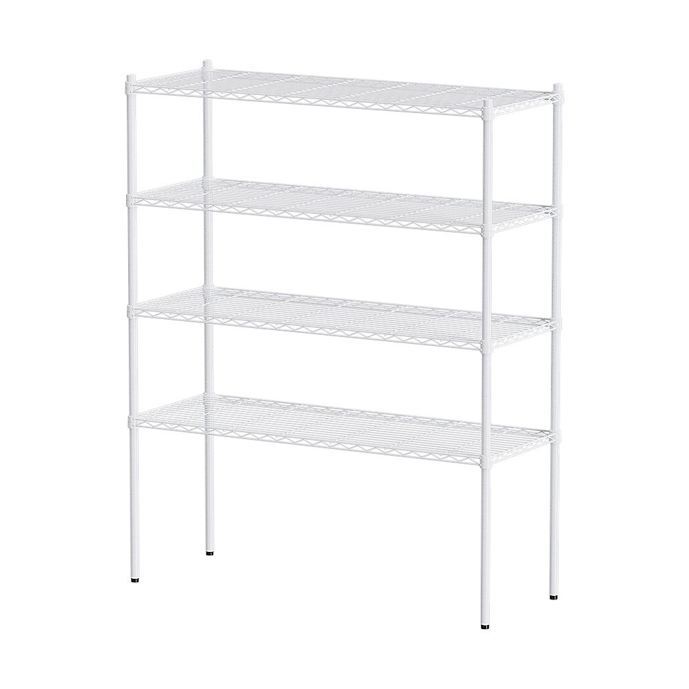 【dayneeds】輕型 120x45x150公分 四層波浪架/ 白色