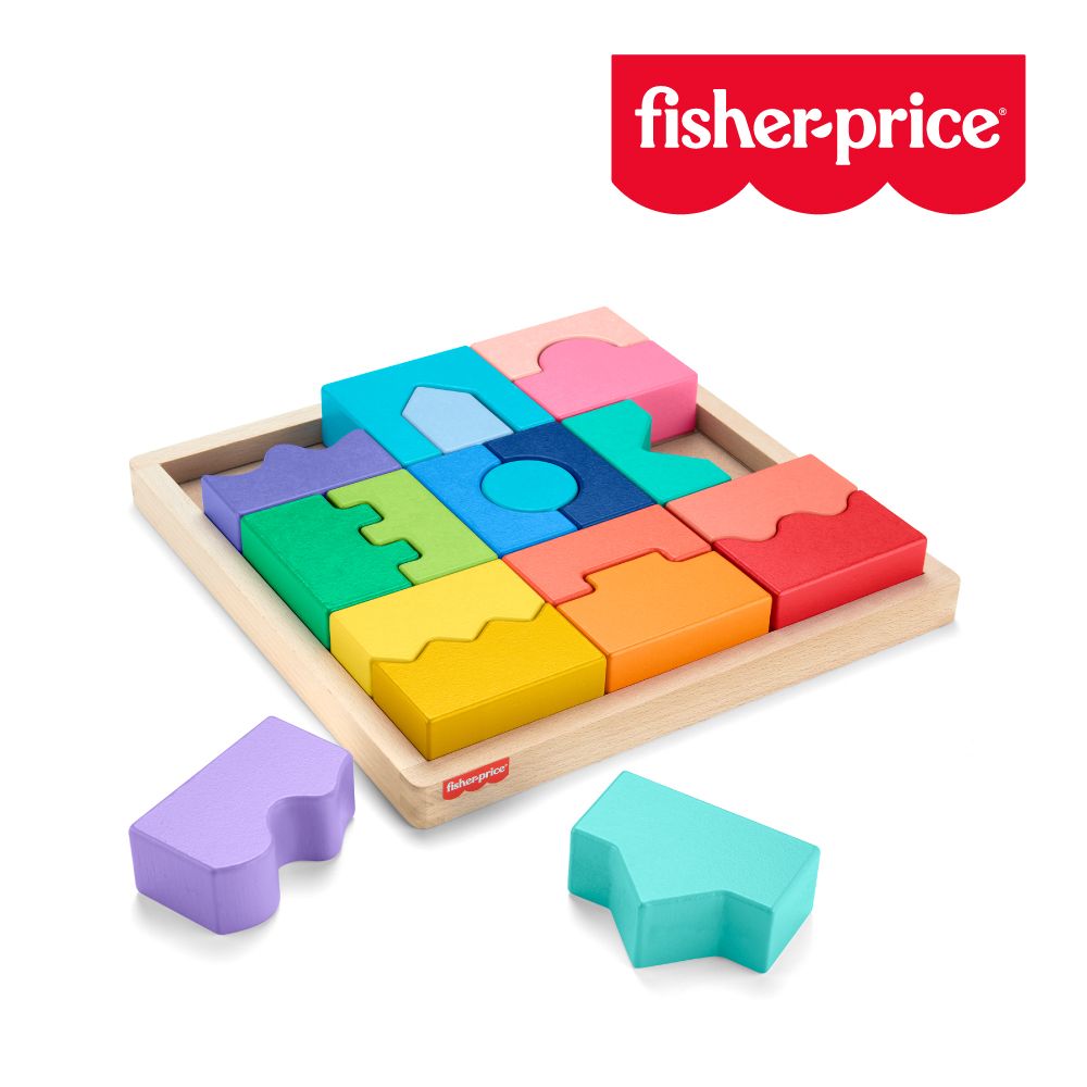 【Fisher price 費雪】木製益智積木