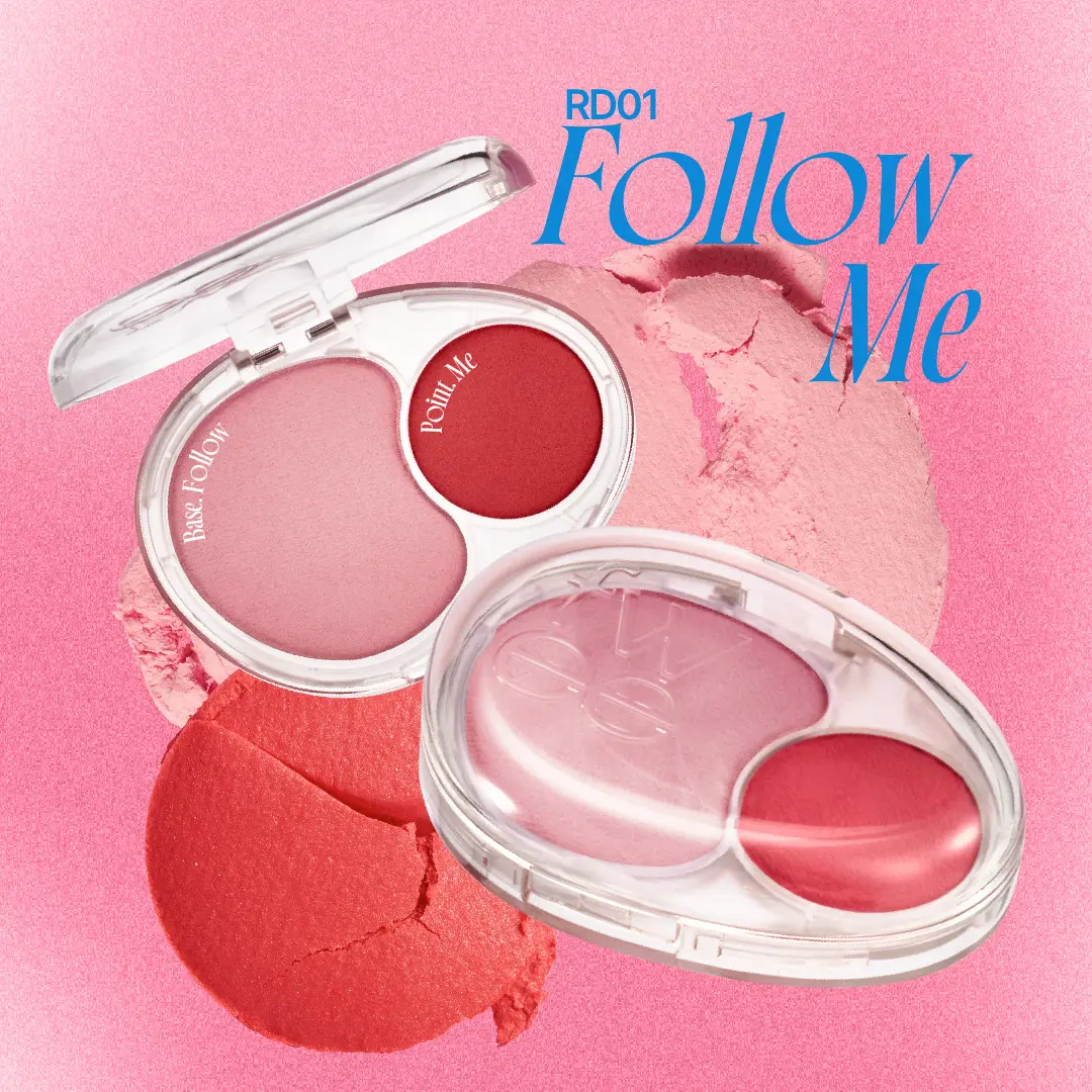 fwee 雙色棉花糖腮紅膏/ RD01 FOLLOW ME
