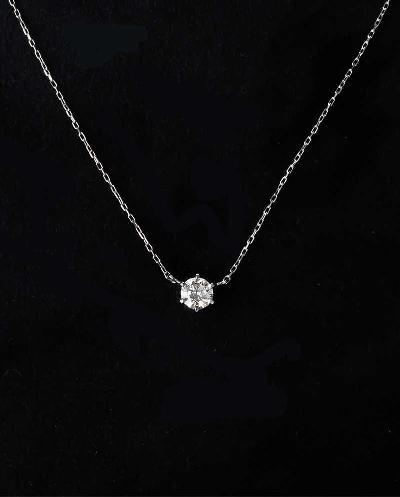 【ARTE WHITE】Éclat PT900 鉑金六爪單鑽項鍊 0.20ct