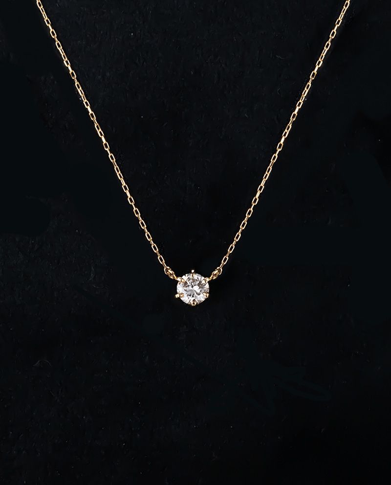 【ARTE WHITE】Éclat K18 六爪單鑽項鍊 0.20ct