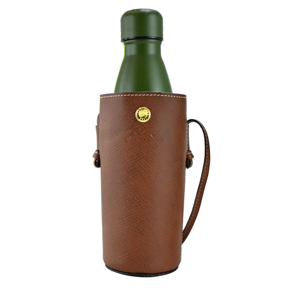 LONGCHAMP ÉPURE系列牛皮水壺斜背包(棕)/平行輸入