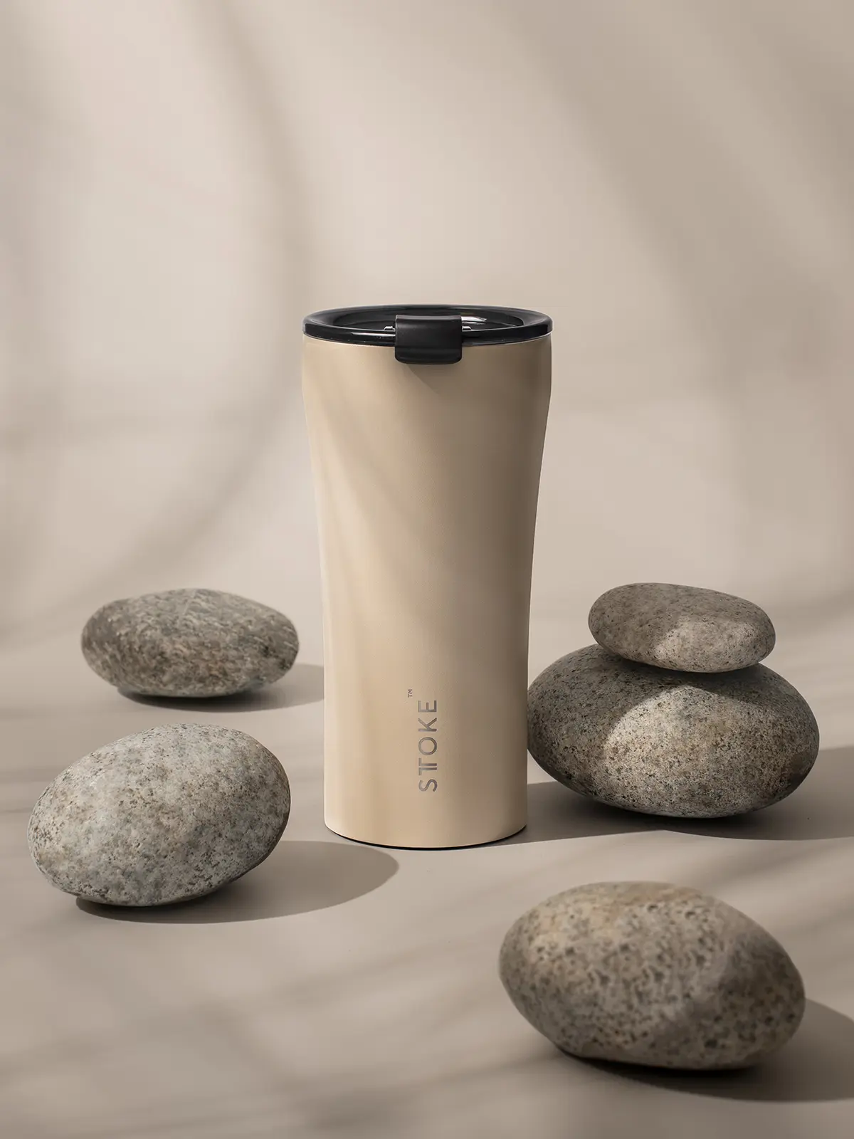 STTOKE陶瓷保溫瓶/ 原野系列/ 16oz/ 穆勒灰