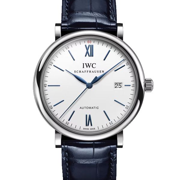【IWC 萬國】柏濤菲諾系列機械錶 白面藍字 IW356527 40mm