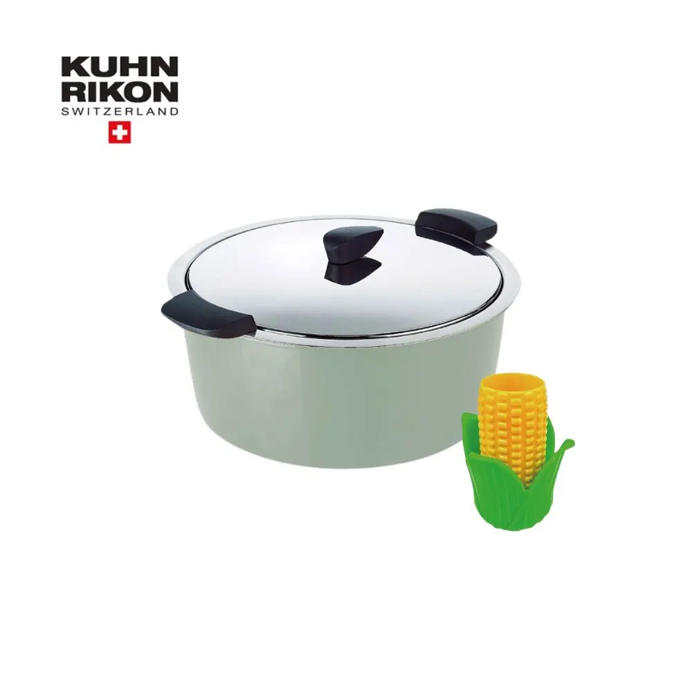 KUHN RIKON 瑞士HOTPAN休閒鍋4.5L贈瑞士玉米轉轉樂/ 春意綠