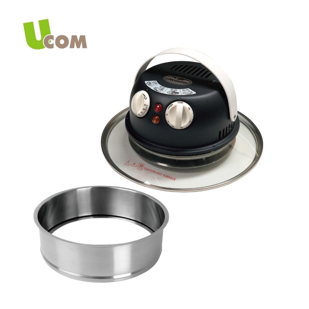 UCOM iRoaster我的新行動烤箱-消光黑 贈不鏽鋼加高烤架28cm