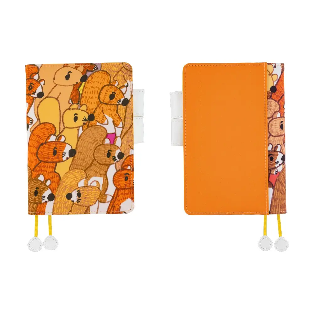 日本ほぼ日手帳A6書衣/ 100% Orange/ 松鼠小隊