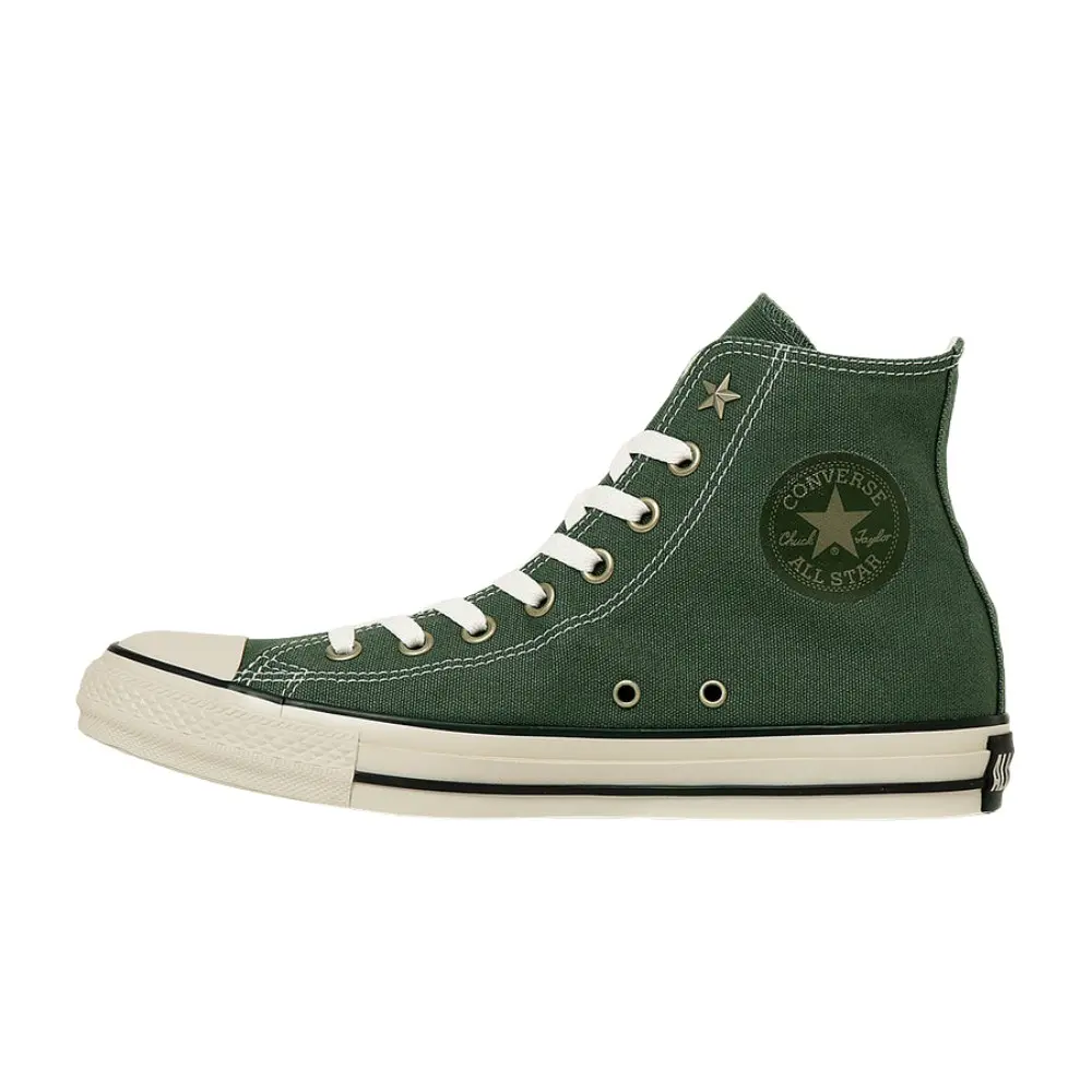 日本限定 Converse ALL STAR STARZIP HI 高筒 拉鍊星星帆布鞋/ 復古綠/ 預購 29 cm