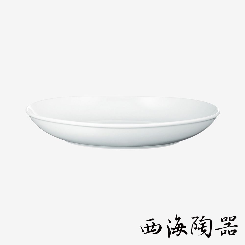 [西海陶器] 波佐見燒 Common 陶瓷橢圓餐盤-27cm (白色)
