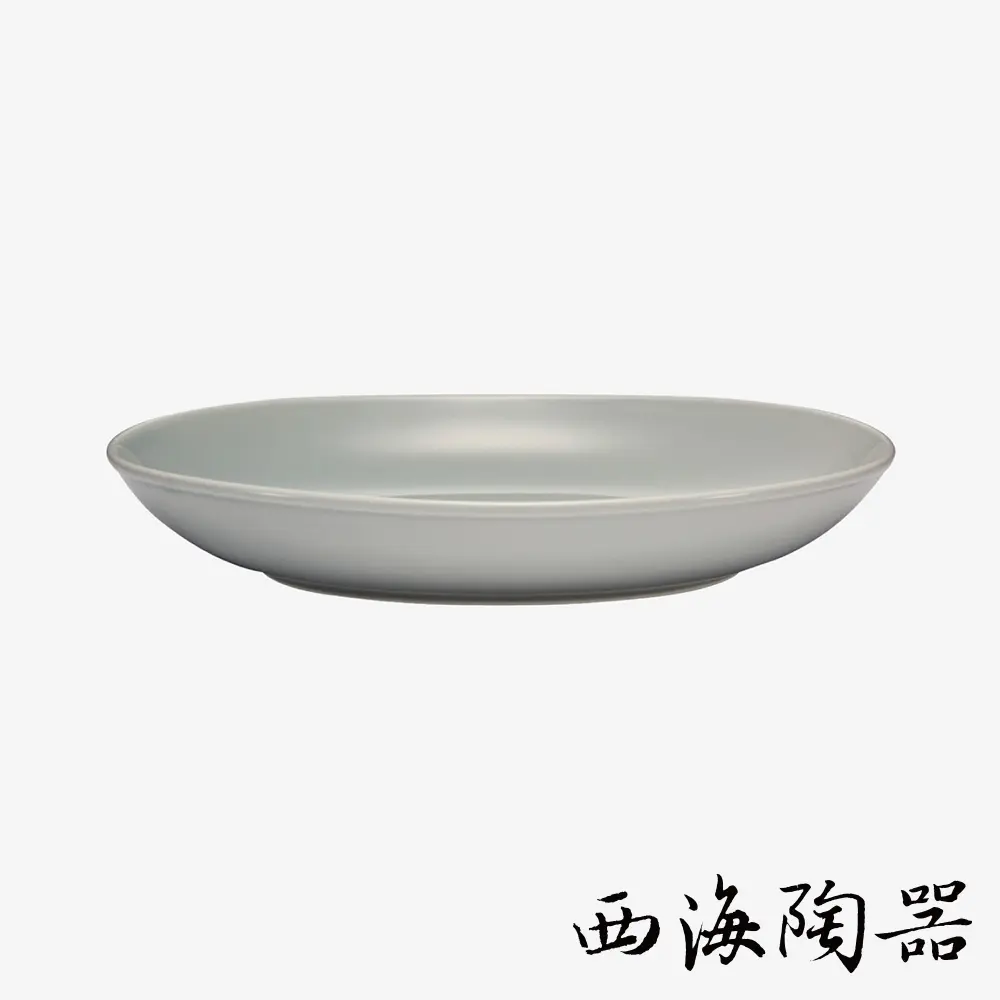 [西海陶器] 波佐見燒 Common 陶瓷橢圓餐盤-27cm (灰色)