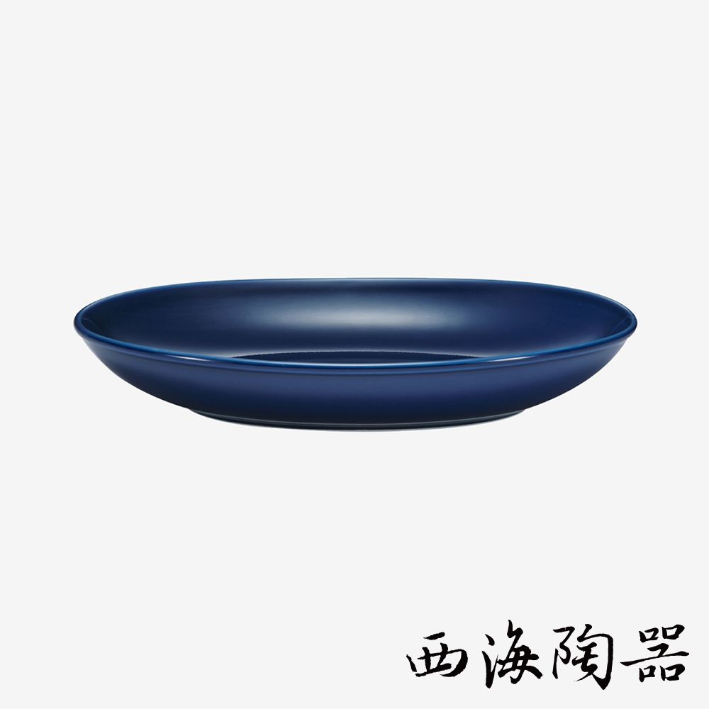 [西海陶器] 波佐見燒 Common 陶瓷橢圓餐盤-27cm (藍色)