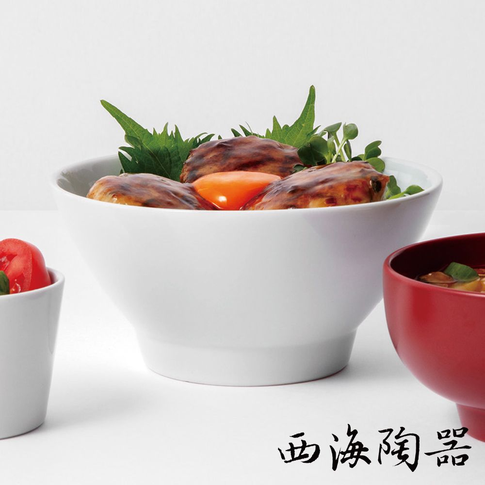 [西海陶器] 波佐見燒 Common 陶瓷料理丼碗-18cm (白色)
