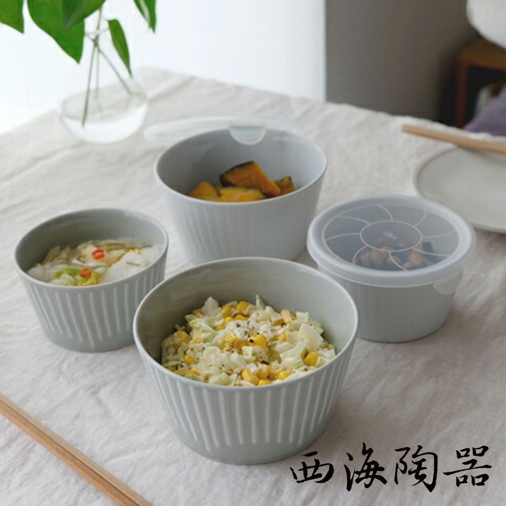 [西海陶器] 波佐見燒 花 FUWARI 微波小碗(4件式) - 禮盒組