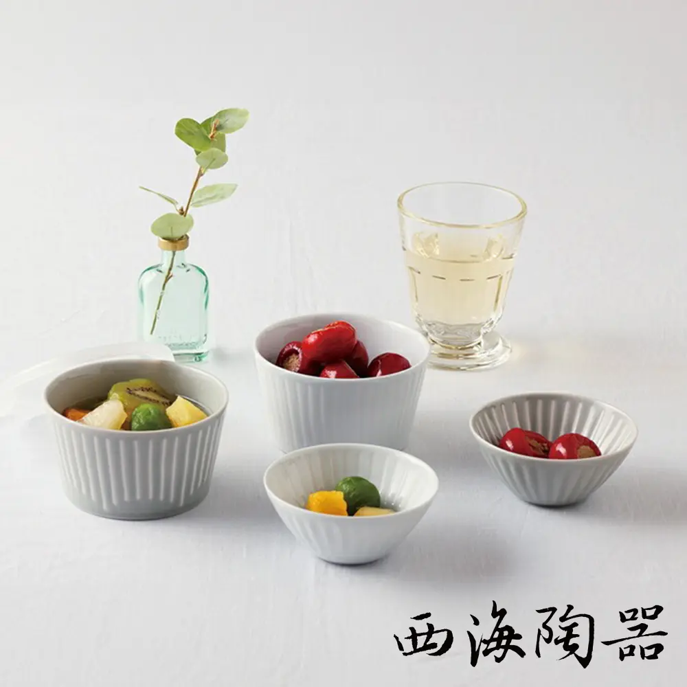 [西海陶器] 波佐見燒 花 FUWARI 碗碟(4件式) - 禮盒組