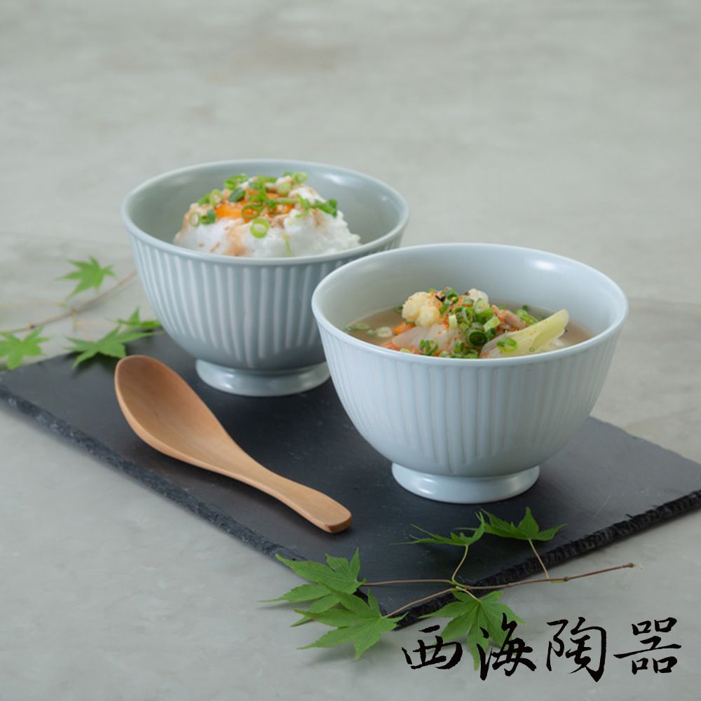 [西海陶器] 波佐見燒 花 FUWARI 飯碗(2件式) - 禮盒組