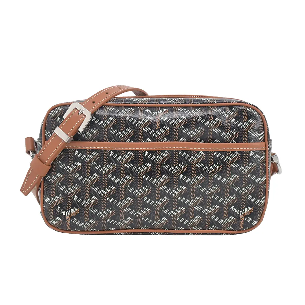 GOYARD CAPVERT 經典塗料帆布相機包/ 平行輸入/ 小/黑棕