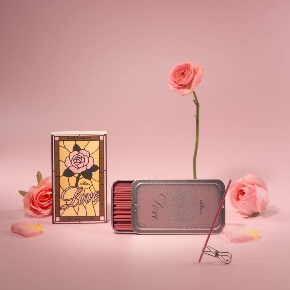 Collins鐵盒線香限定款/ 70支入 / ROSE GARDEN玫瑰莊園
