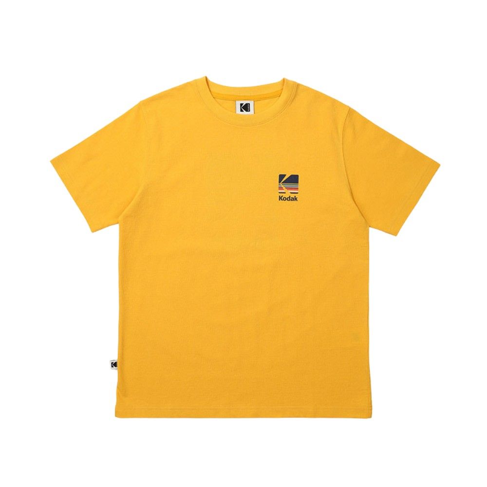 韓國 KODAK 經典彩虹印花短袖T恤/ 黃色YELLOW/ 預購 2XL