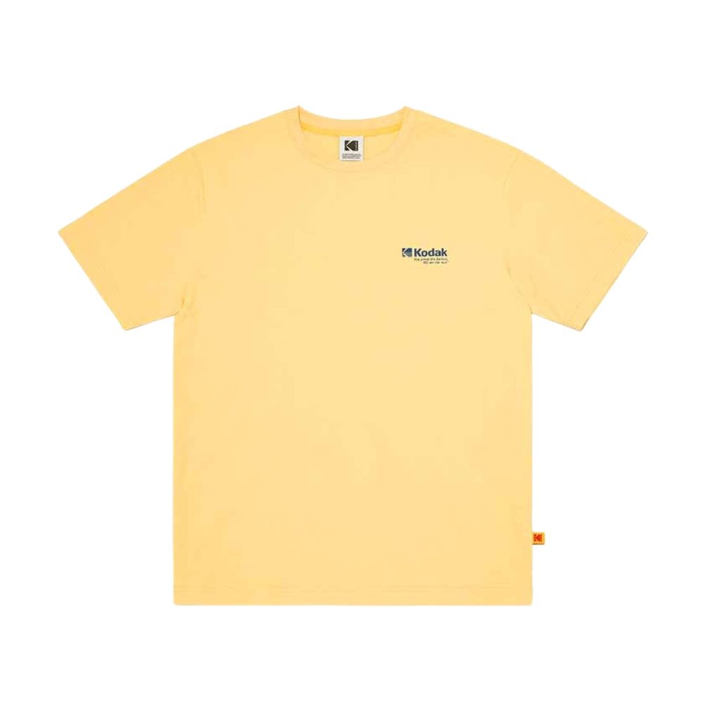 韓國 KODAK 經典標誌涼感速乾短袖T恤/ 黃色YELLOW/ 預購 2XL