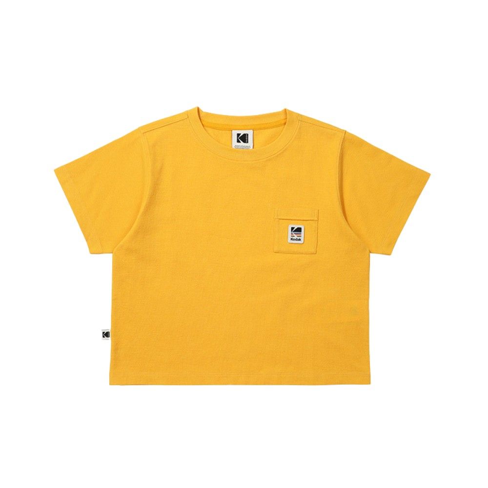 韓國 KODAK 女款經典彩虹涼感速乾短袖T恤/ 黃色YELLOW/ 預購 L