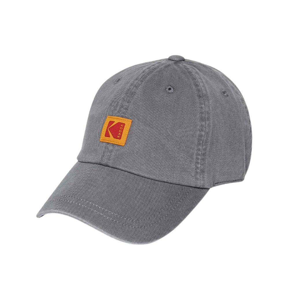 韓國 KODAK 經典方形布標棒球帽/ 灰色GREY/ 預購 L-XL