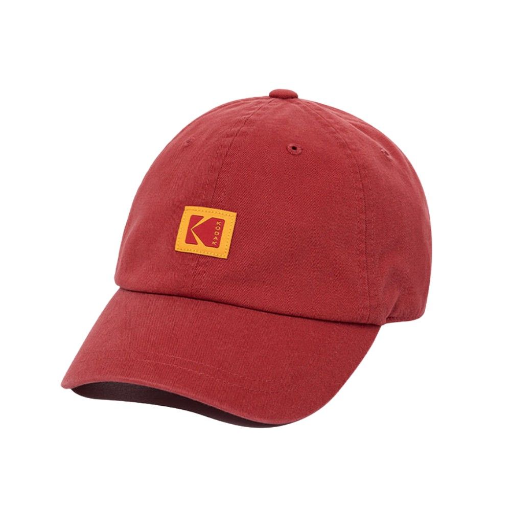 韓國 KODAK 經典方形布標棒球帽/ 紅色RED/ 預購 L-XL
