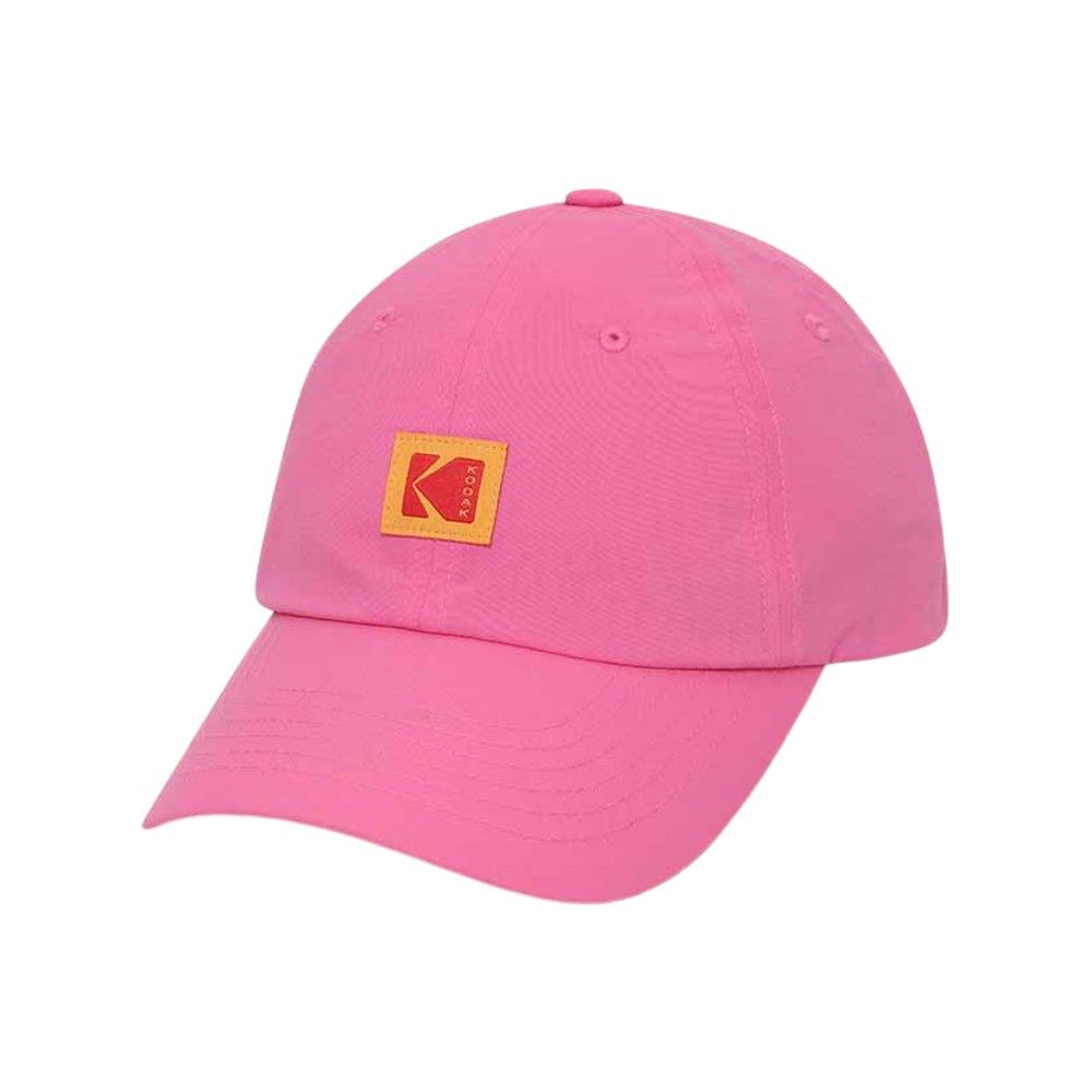韓國 KODAK 經典方形標誌尼龍棒球帽/ 粉紅色PINK/ 預購 S-M