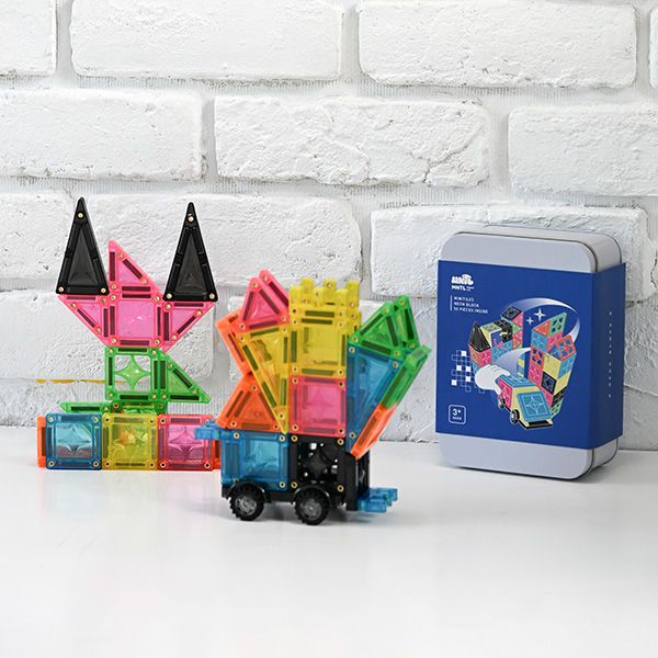 MNTL磁力片/ 霓虹街區Neon Block/ 螢光色/ 50pcs