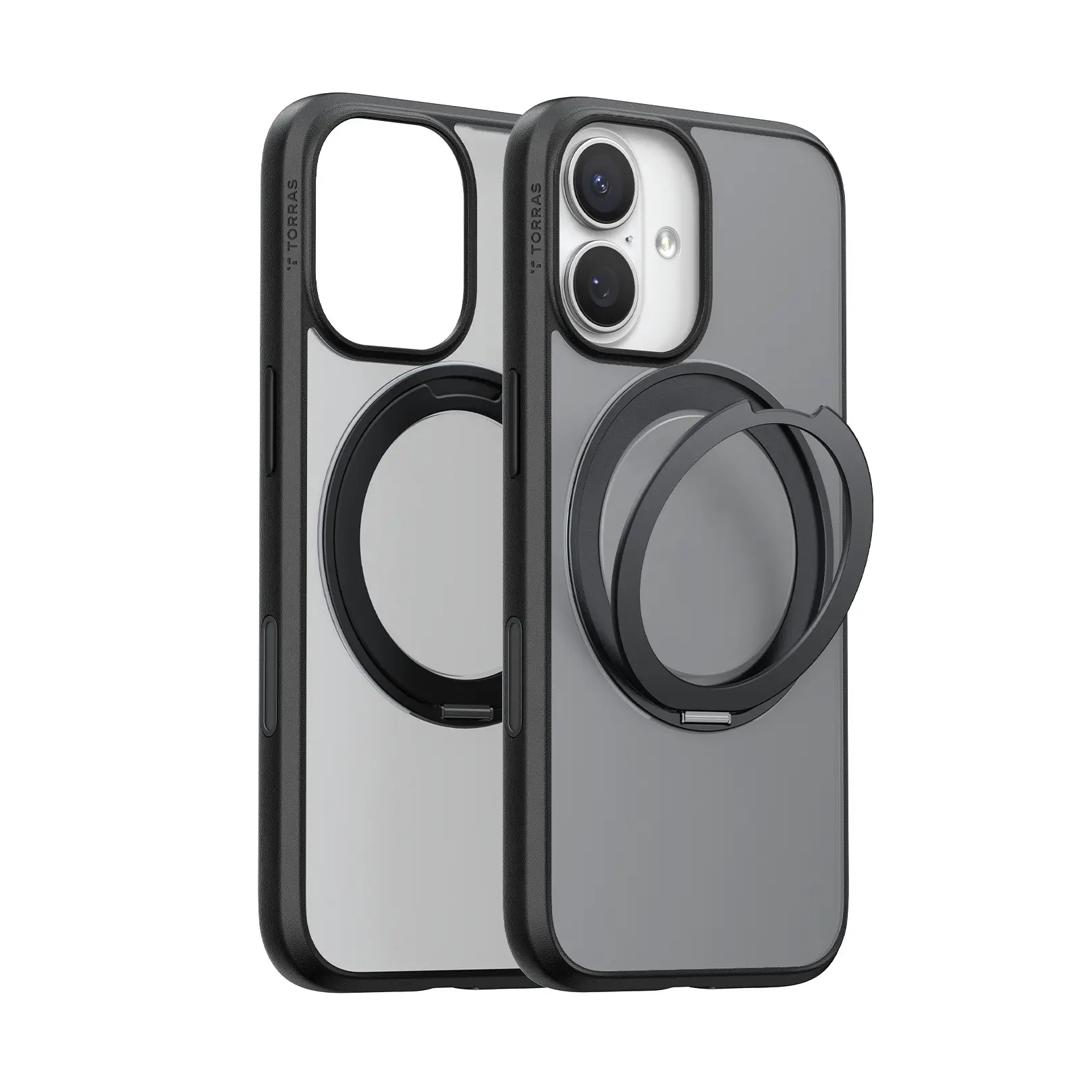 TORRAS Ostand R磁吸360度旋轉支架防摔手機殼/ 霧面黑/ iPhone 17