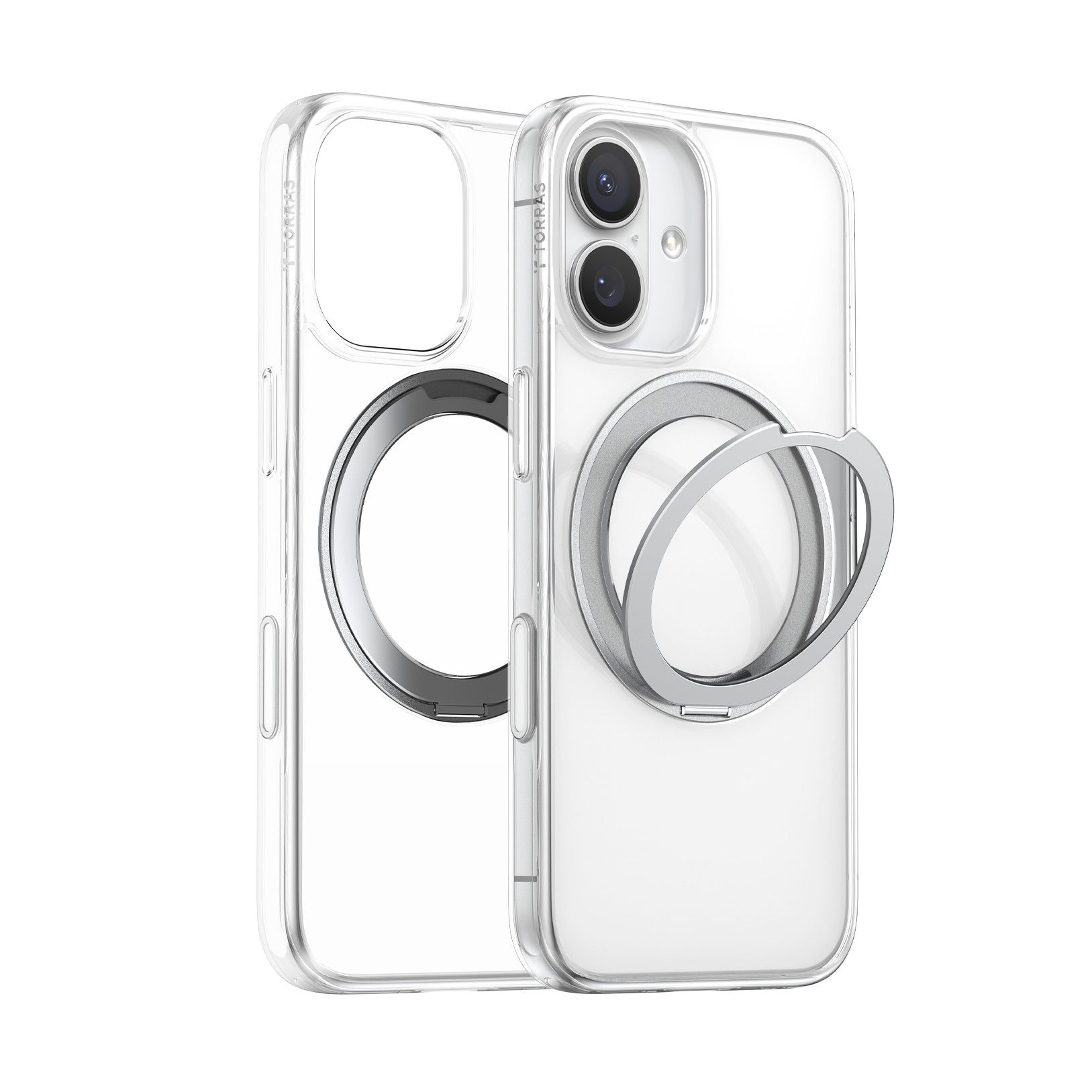 TORRAS Ostand R磁吸360度旋轉支架防摔手機殼/ 透明/ iPhone 17