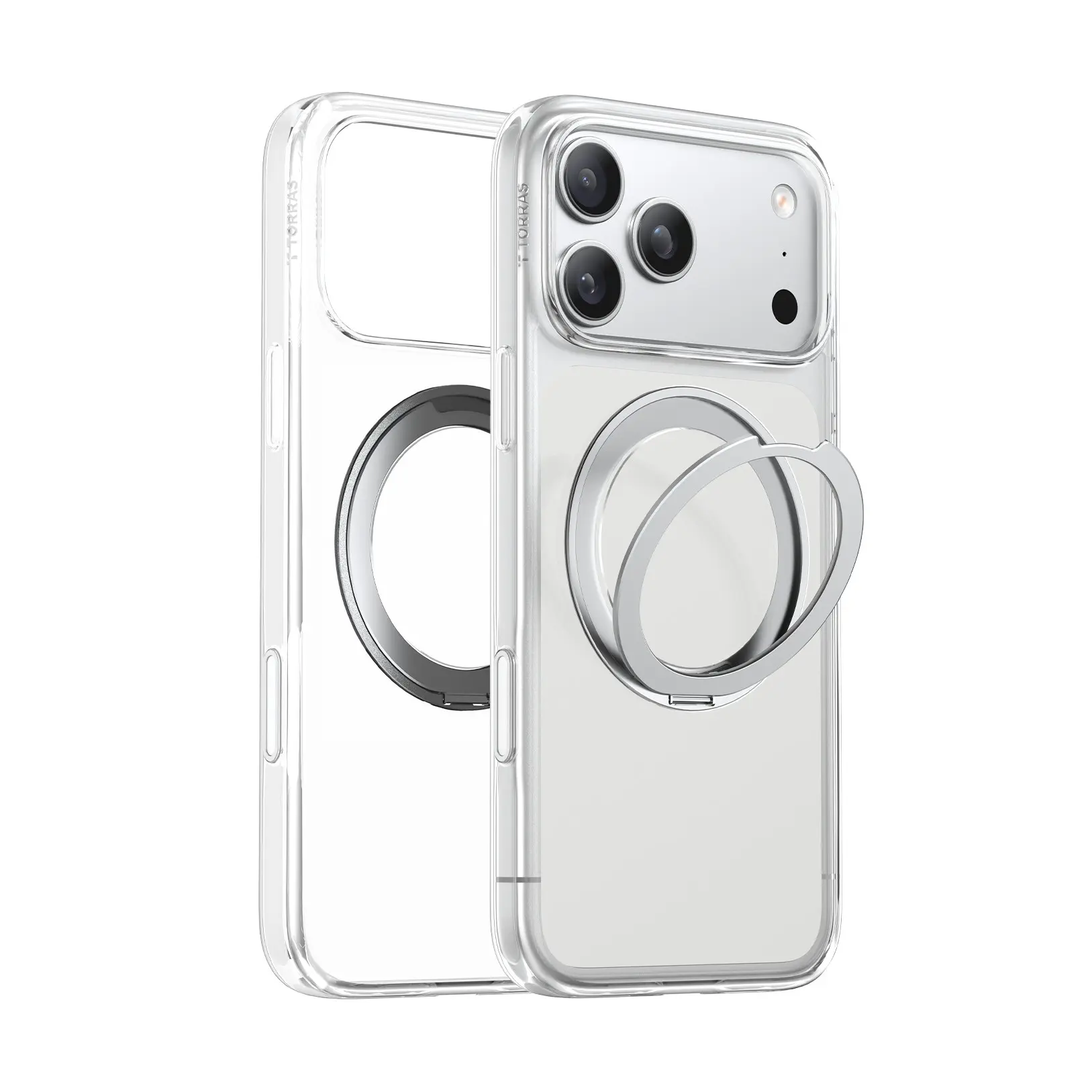 TORRAS Ostand R磁吸360度旋轉支架防摔手機殼/ 透明/ iPhone 17 Pro