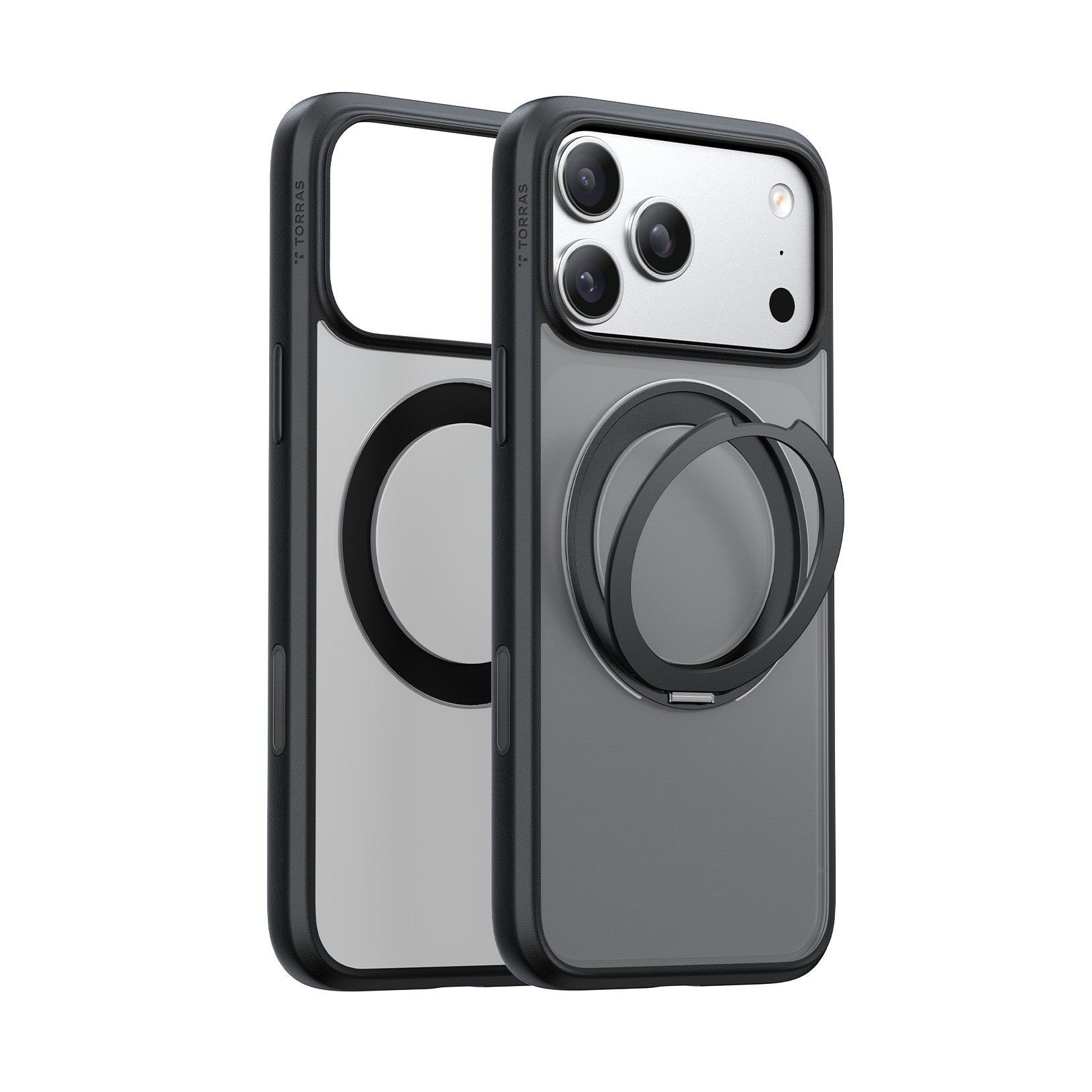TORRAS Ostand R磁吸360度旋轉支架防摔手機殼/ 霧面黑/ iPhone 17 Pro Max