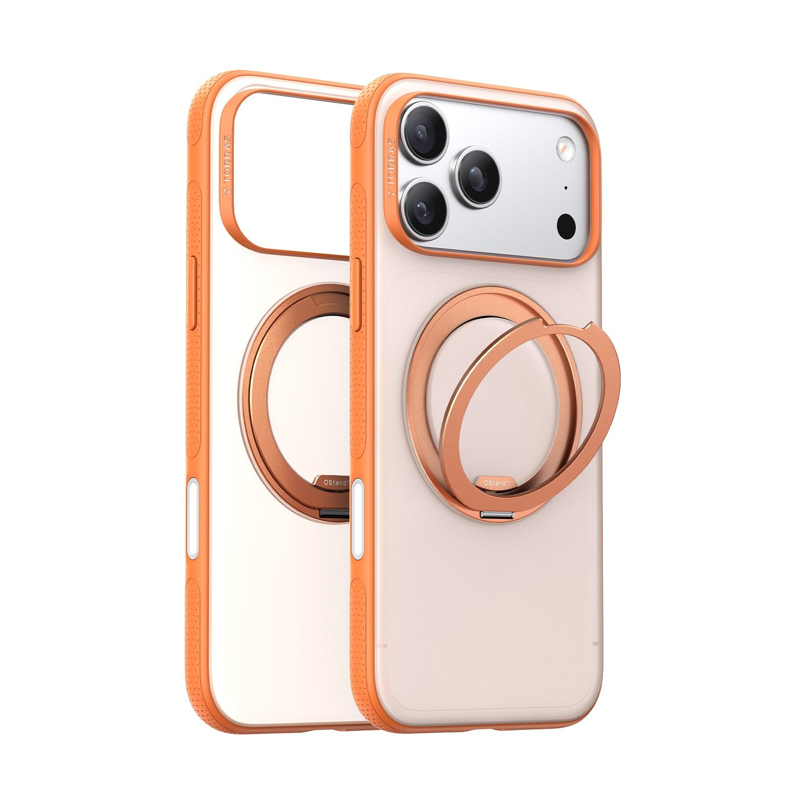 TORRAS Ostand R Fitness磁吸360度旋轉支架防摔手機殼/ 霧面日暮橘/ iPhone 17 Pro