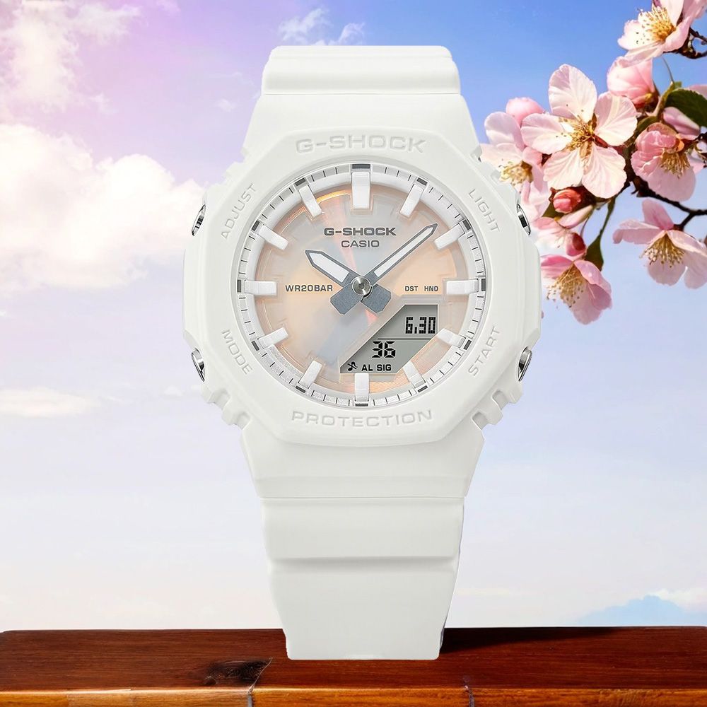 CASIO 卡西歐 G-SHOCK 八角偏光繽紛雙顯手錶(GMA-P2100PC-7A)