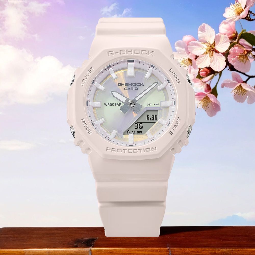 CASIO 卡西歐 G-SHOCK 八角偏光繽紛雙顯手錶(GMA-P2100PC-4A)
