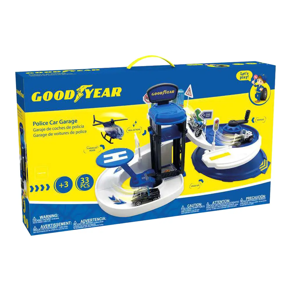 固特異GOOD YEAR聯名/ 警局立體車庫遊戲組
