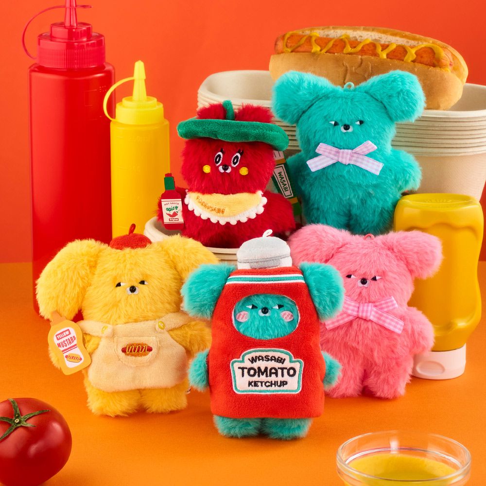 TOYZEROPLUS Wasabi Bear調味料系列毛絨掛件盲盒/ 單入隨機