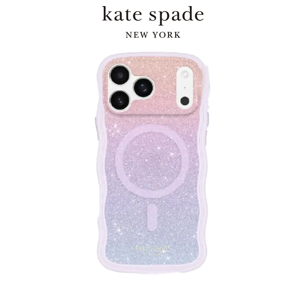 【kate spade】iPhone 17系列 精品磁吸防摔波浪殼 粉彩紫/ iPhone 17 Air