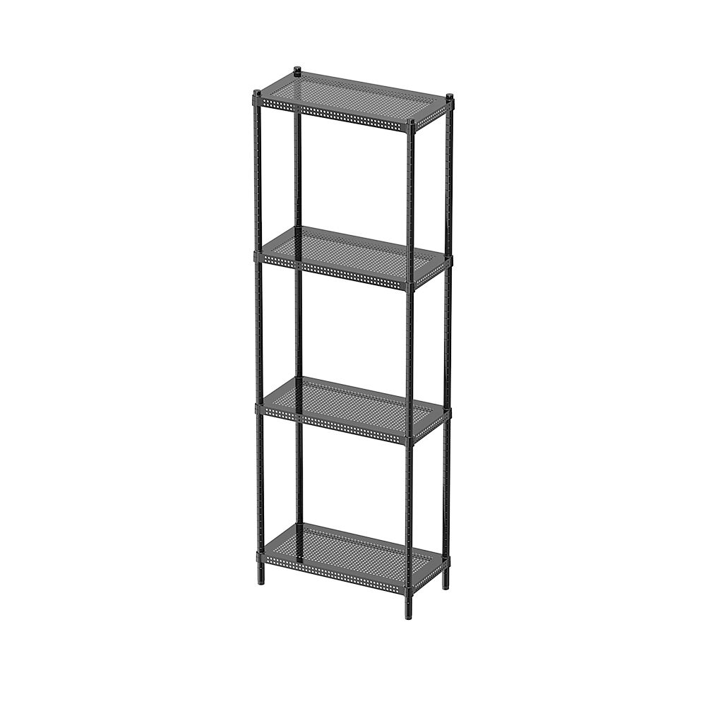 【dayneeds】沖孔 60x30x180公分 四層烤漆架/ 黑色