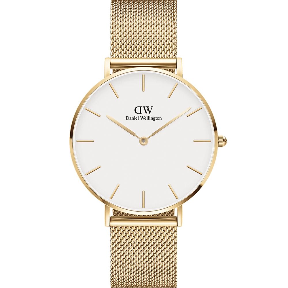 Daniel Wellington DW Petite Evergold 經典極簡美學米蘭帶女錶-36mm/金框(DW00100346)