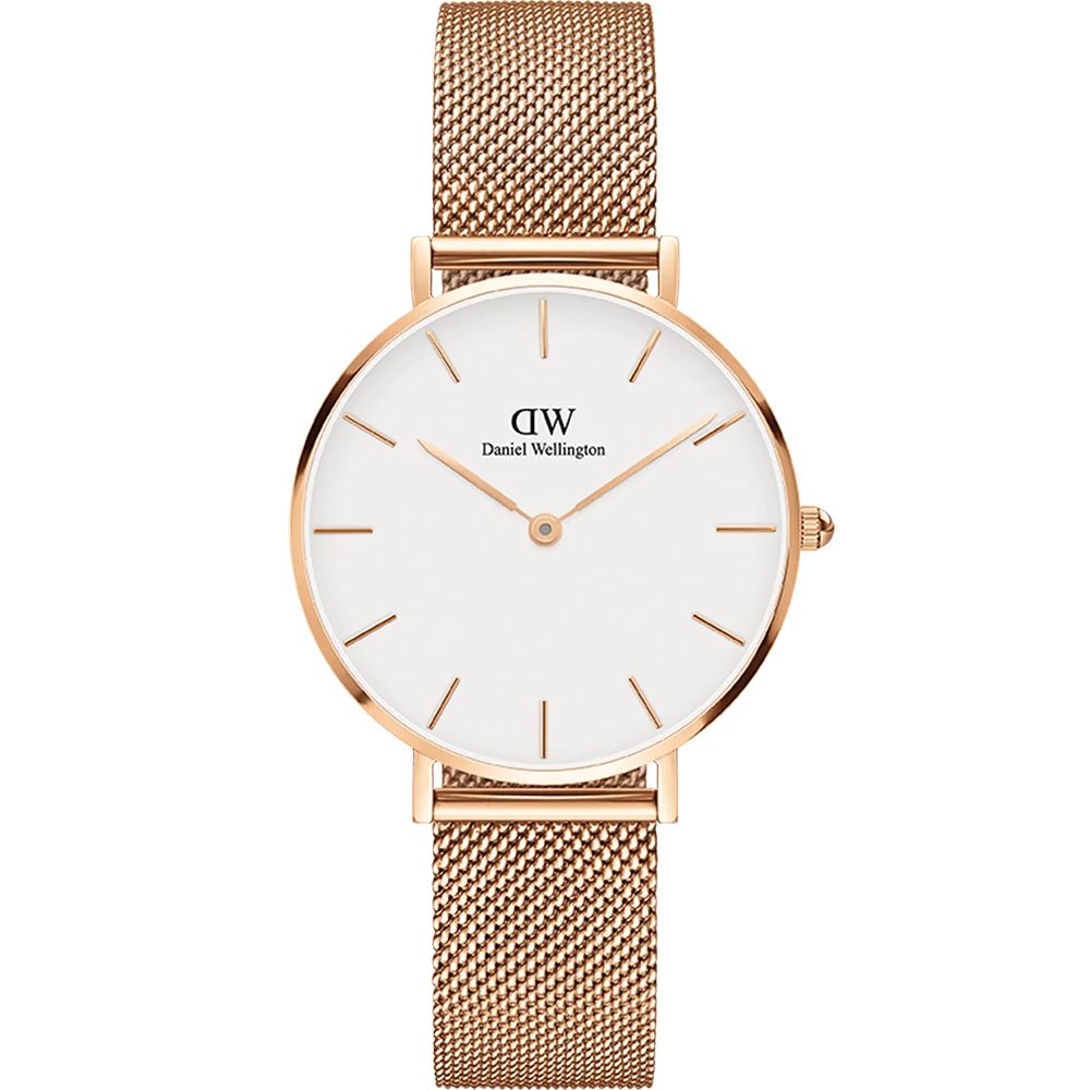 Daniel Wellington DW Petite Melrose 經典極簡美學米蘭帶女錶-32mm/玫瑰金框(DW00100163)