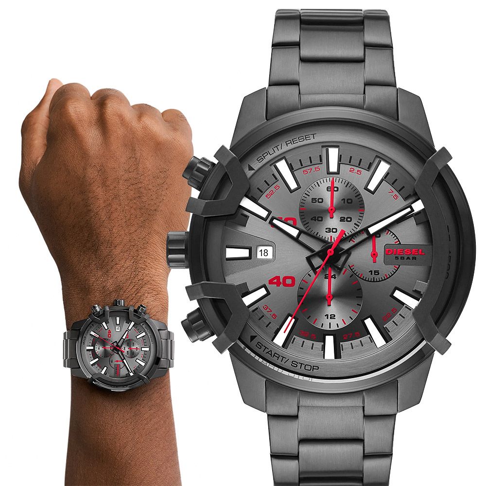 DIESEL Griffed 大錶徑重裝結構計時手錶 男錶-48mm(DZ4586)