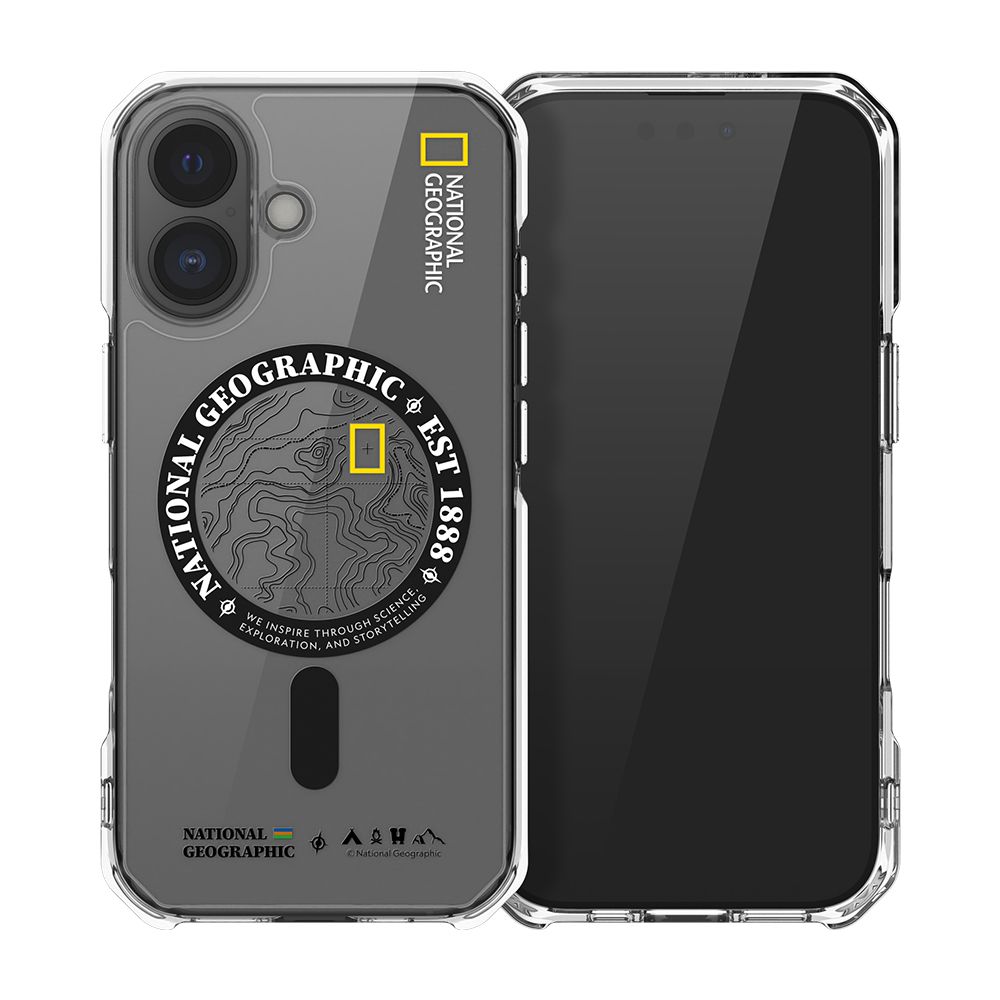 National Geographic Rugged磁吸防摔保護殼/ iPhone 17/ 地形黑