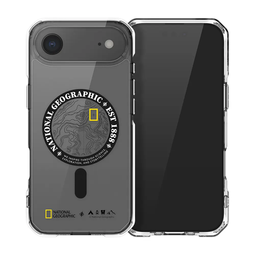 National Geographic Rugged磁吸防摔保護殼/ iPhone Air/ 地形黑