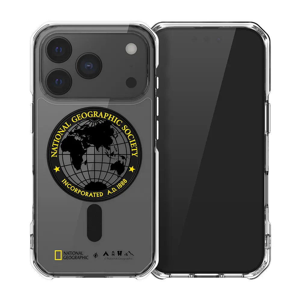 National Geographic Rugged磁吸防摔保護殼/ iPhone 17 Pro/ 全球印章黃