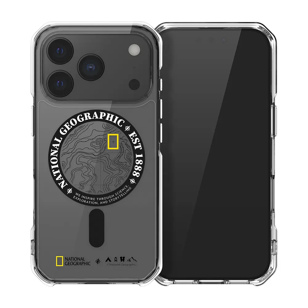 National Geographic Rugged磁吸防摔保護殼/ iPhone 17 ProMax/ 地形黑
