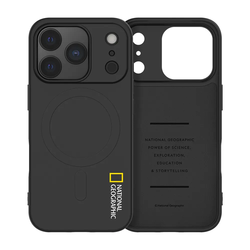 National Geographic Soft磁吸矽膠保護殼/ iPhone 17 Pro/ 黑色