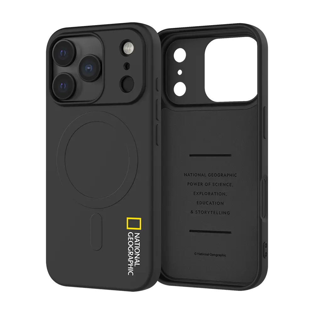 National Geographic Soft磁吸矽膠保護殼/ iPhone 17 ProMax/ 黑色